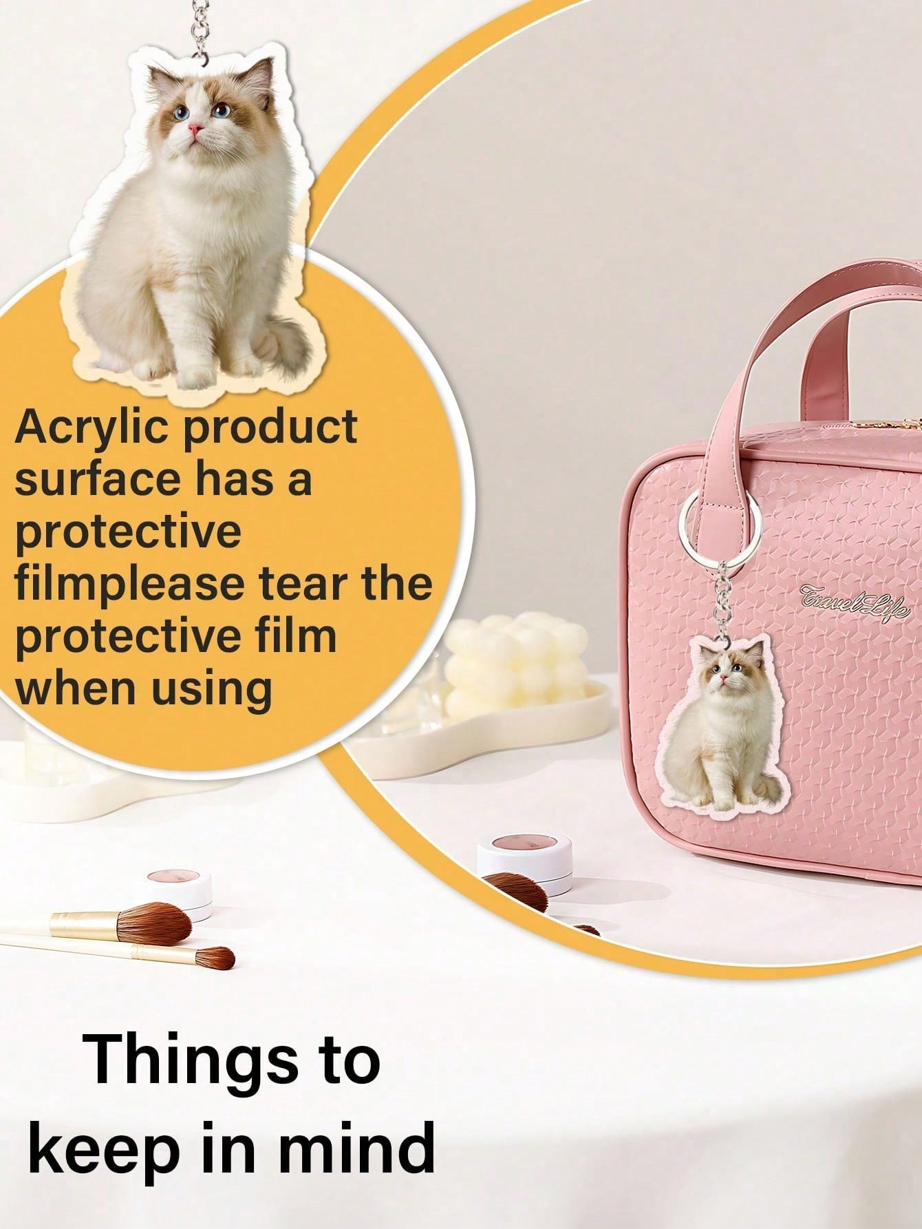 Custom Pet Photo Acrylic Keychain